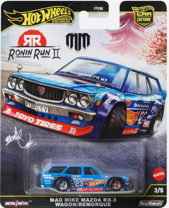 HOT WHEELS DIECAST - Ronin Run II - Mad Mike Mazda RX-3 Wagon