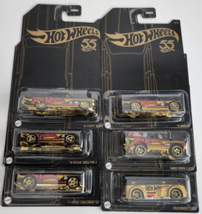 HOT WHEELS DIECAST - Black and Yellow Series Set Of 6