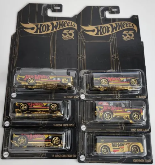 HOT WHEELS DIECAST - Black and Yellow Series Set Of 6