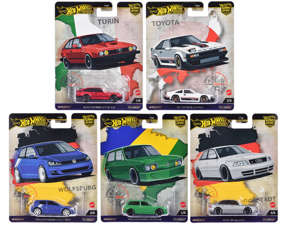 HOT WHEELS DIECAST - Car Culture - World Tour set of 5