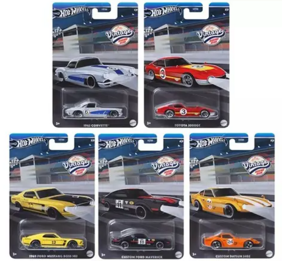 HOT WHEELS DIECAST - Vintage Racing Club Case B set of 5