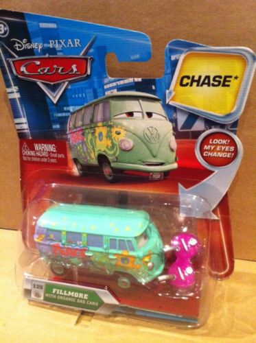 DISNEY CARS DIECAST - Fillmore With Organic Gas Cans and Changing Eyes