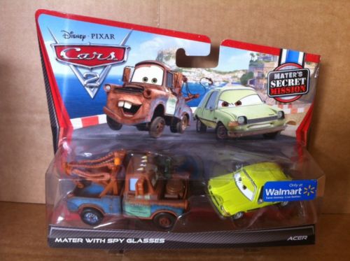 DISNEY CARS DIECAST- Mater With Spy Glasses and Acer
