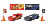 DISNEY CARS 3 DIECAST - Rusteze LMQ and Jackson Storm with signs