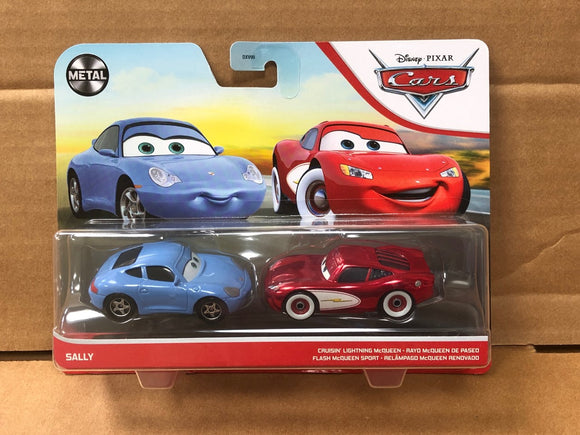 DISNEY CARS DIECAST - Sally and Cruisin Lightning McQueen