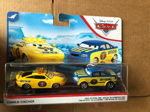 DISNEY CARS DIECAST - Charlie Checker and Race Official Tom