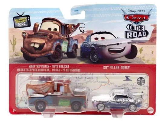 DISNEY CARS DIECAST - On the Road Road Trip Mater and Kay Pillar-Durev