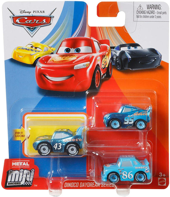 DISNEY CARS Mini Racers - Dinoco Daydream set of 3 with Chick LMQ King
