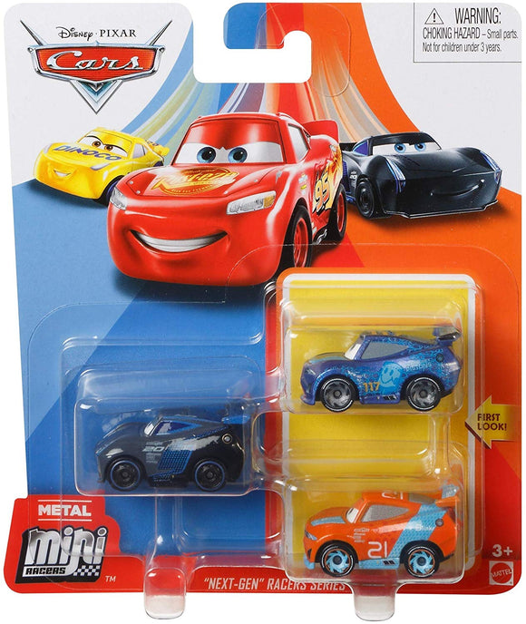 DISNEY CARS Mini Racers - set of 3 with Jackson Laney Carlow