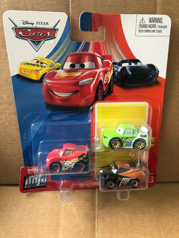 DISNEY CARS Mini Racers - set of 3 with XRS Racers LMQ Brick Treadless ...