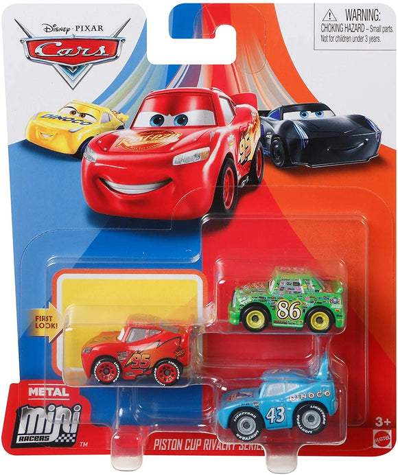 DISNEY CARS Mini Racers - Piston Cup Rivalry set of 3 with LMQ Chick King