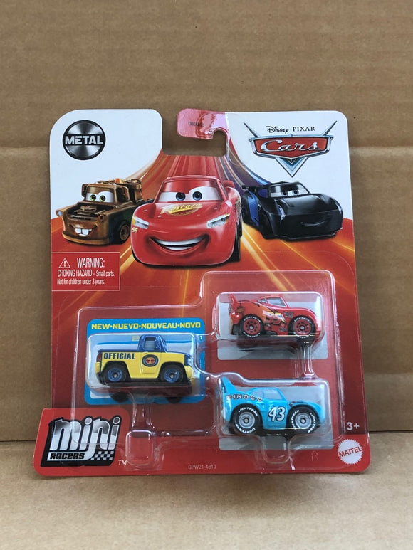 DISNEY CARS Mini Racers - set of 3 with LMQ King Dexter Hoover