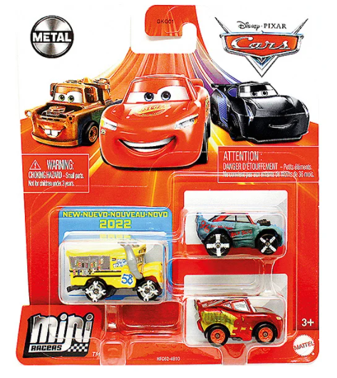 DISNEY CARS Mini Racers - set of 3 with Rusteze RC Lightning Fishtail Fritter