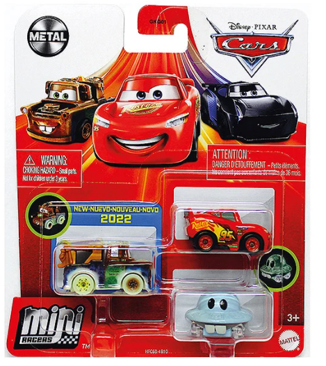DISNEY CARS Mini Racers - set of 3 with Lightning UFM Mater Mator