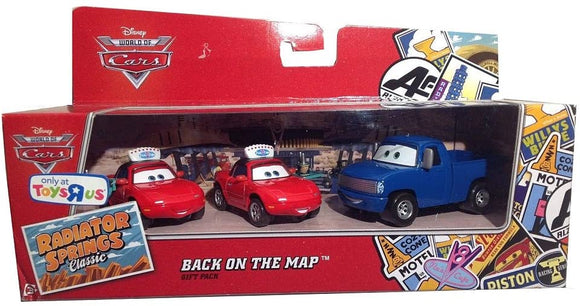 DISNEY CARS DIECAST - Back on the Map 3 Pack Waitress Mia Tia Hank Hallsum