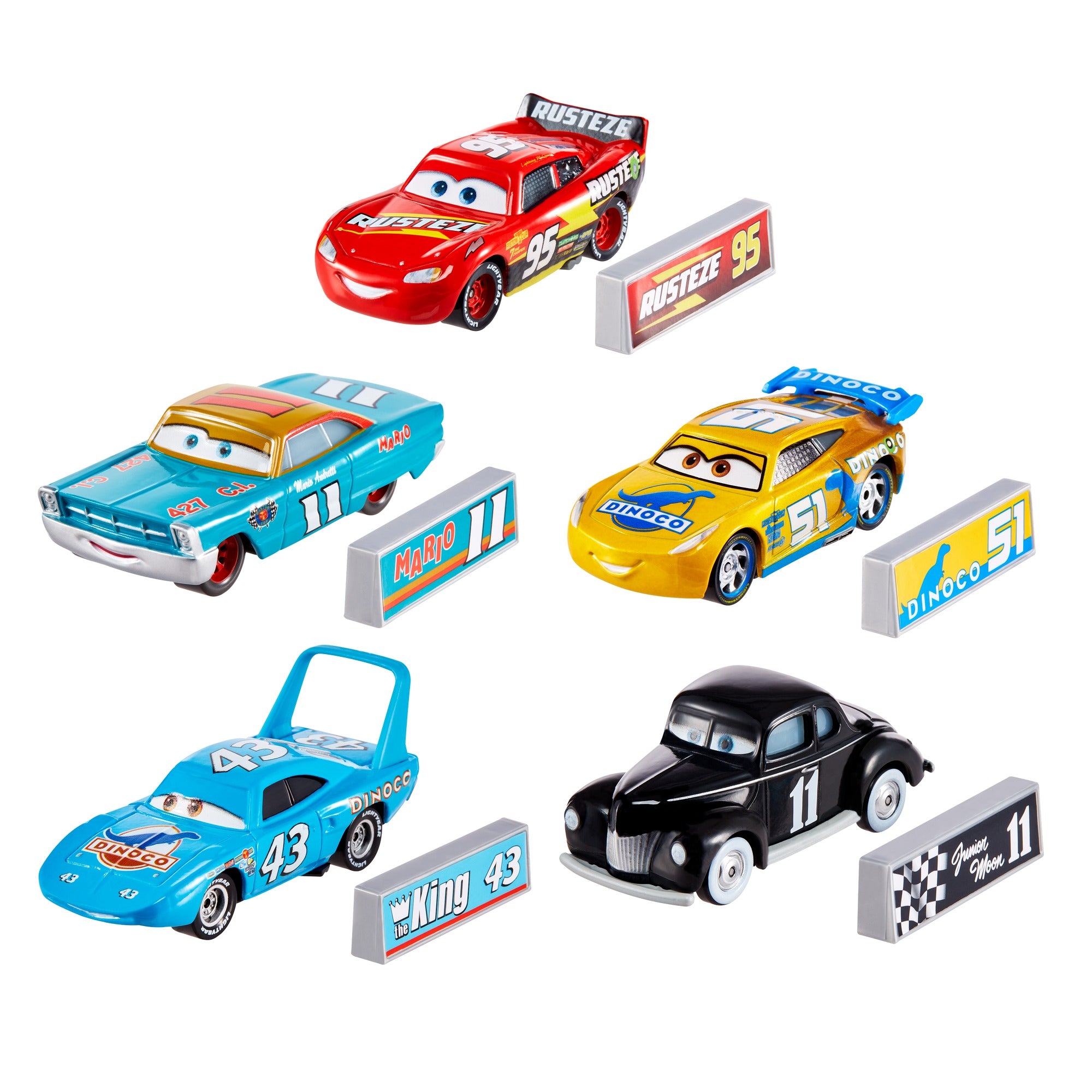 DISNEY CARS DIECAST - Nascar through the ages 5 pack