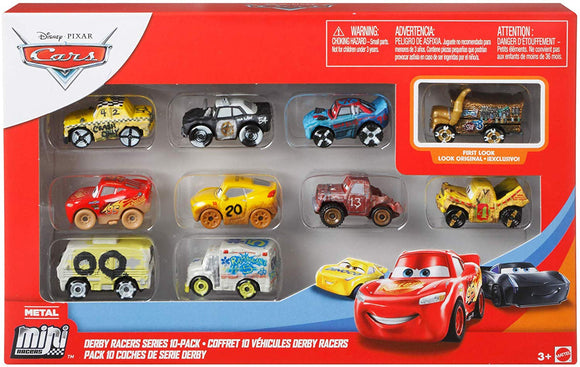 DISNEY CARS Mini Racers - Derby 10 Pack