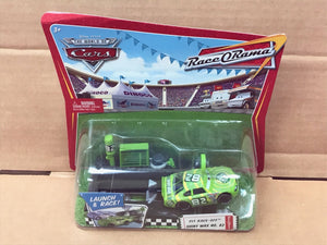 DISNEY CARS DIECAST - Shiny Wax with Pit Race Off Launcher