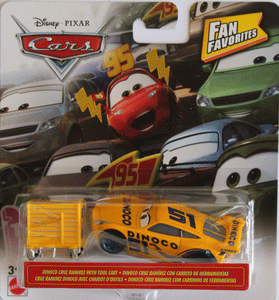 DISNEY CARS DIECAST - Dinoco Cruz Ramirez with tool cart