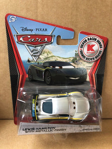 DISNEY CARS DIECAST - Lewis Hamilton with Metallic Finish - Silver Racer Series