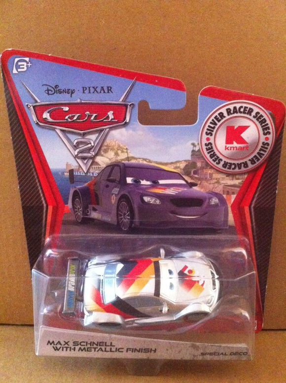DISNEY CARS DIECAST - Max Schnell With Metallic Finish - Silver Racer Series