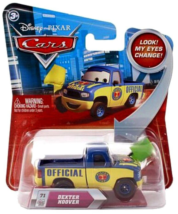 DISNEY CARS DIECAST - Dexter Hoover With Green Flag and moving eyes
