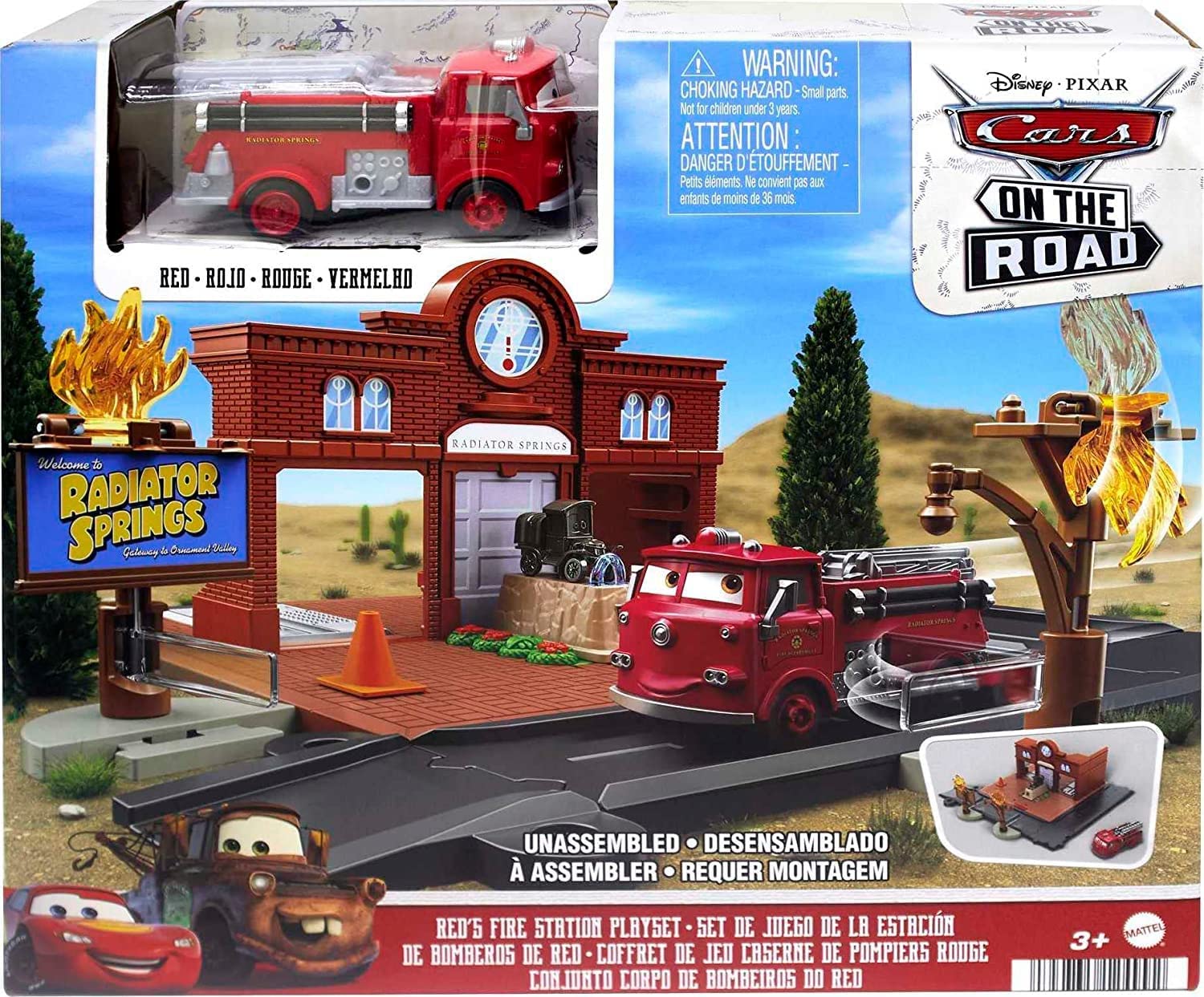 DISNEY CARS - On the Road - Reds Fire Station Playset
