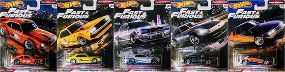 HOT WHEELS DIECAST - Real Riders Fast and Furious Rewind Set E Of 5