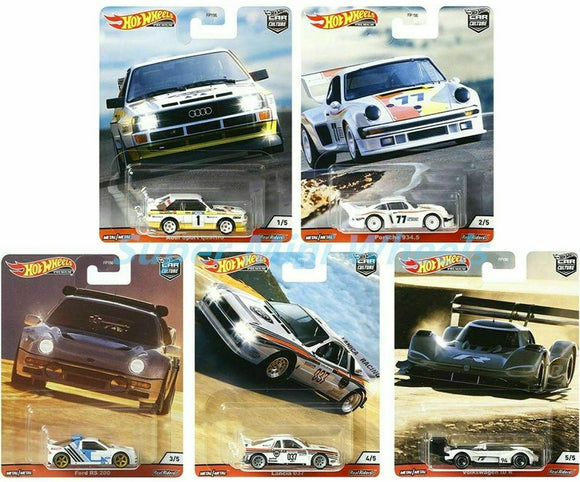 HOT WHEELS DIECAST - Real Riders Car Culture - Thrill Climbers Set Of 5