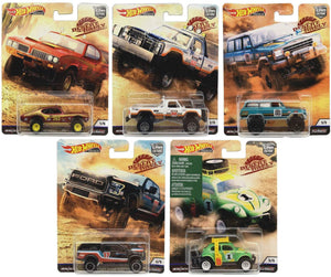 HOT WHEELS DIECAST - Real Riders Car Culture - Desert Rally Set Of 5
