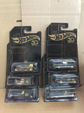 HOT WHEELS DIECAST - 50th Anniversary Black and Gold Set Of 6