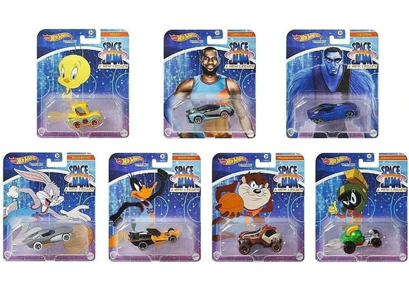 HOT WHEELS DIECAST - Space Jam Character Cars set of 7