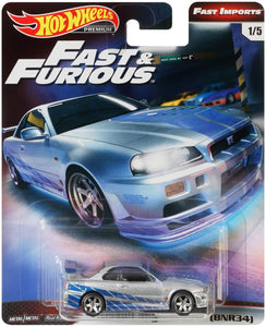 HOT WHEELS DIECAST - Fast and Furious Nissan Skyline GT-R BNR34