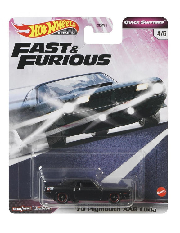 HOT WHEELS DIECAST - Fast and Furious Quick Shifters 70 Plymouth AAR Cuda