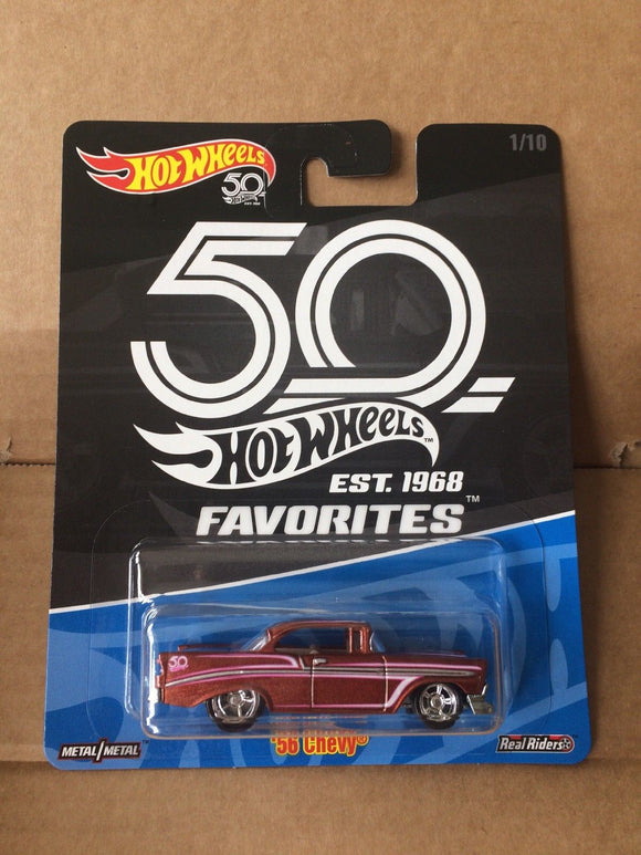 HOT WHEELS DIECAST - Real Riders 50th Anniversary Favorites - '56 Chevy