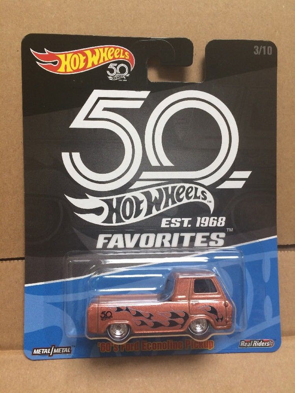 HOT WHEELS DIECAST - Real Riders 50th Anniversary Favorites - '60s Ford Econoline Pickup