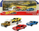 HOT WHEELS DIECAST - Pony Rides Premium set - Dodge Mustang Camaro Rig