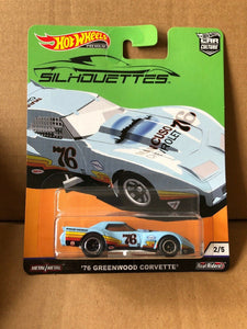 HOT WHEELS DIECAST - Real Riders Silhouettes - 76 Greenwood Corvette