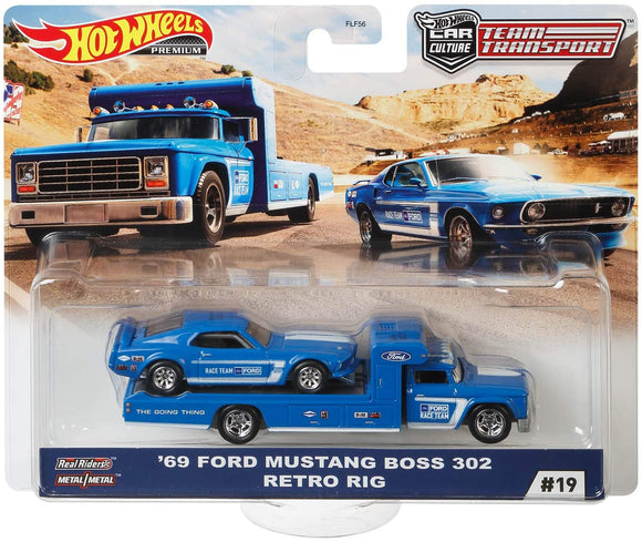 HOT WHEELS DIECAST - Team Transport Ford Mustang Boss Retro Rig