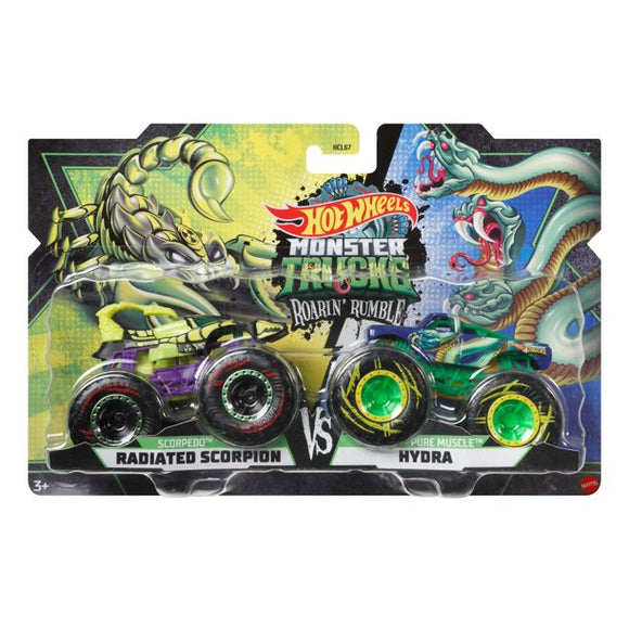 HOT WHEELS MONSTER TRUCKS - Scorpedo Radiated Scorpion vs Pure Muscle Hydra