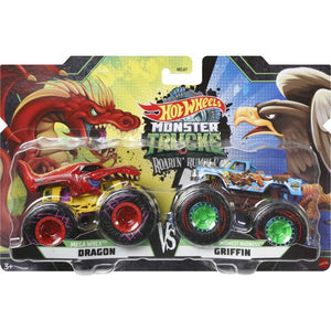 HOT WHEELS MONSTER TRUCKS - Mega Wrex Dragon vs Midwest Madness Griffin