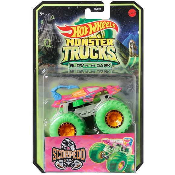 HOT WHEELS MONSTER TRUCKS - Glow in the dark - Scorpedo