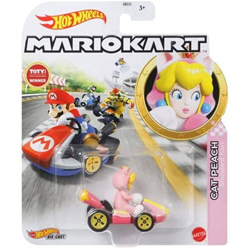 HOT WHEELS DIECAST - Mario Kart Cat Peach standard cart