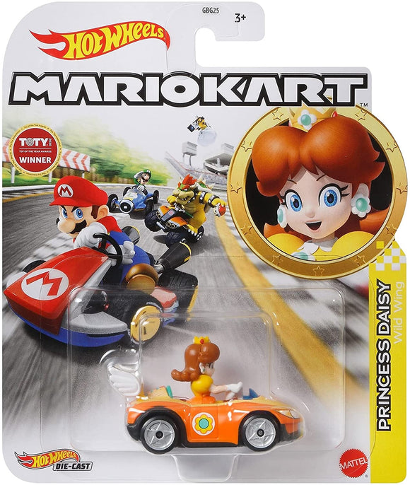 HOT WHEELS DIECAST - Mario Kart Princess Daisy Wild Wing