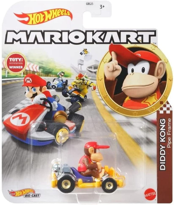 HOT WHEELS DIECAST - Mario Kart Diddy Kong Pipe Frame