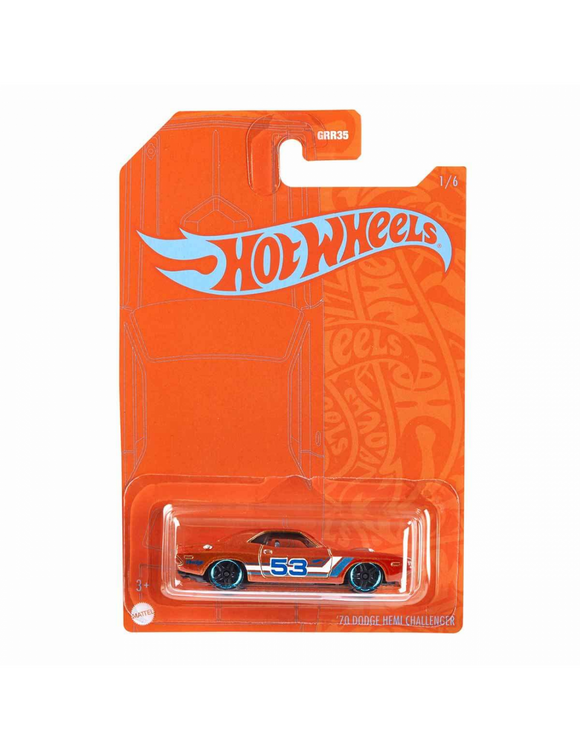 HOT WHEELS DIECAST - Orange and Blue Satin - 70 Dodge Hemi Challenger