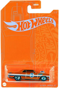 HOT WHEELS DIECAST - Orange and Blue Satin - 64 Chevy Chevelle SS