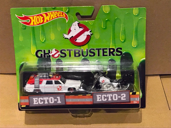 HOT WHEELS DIECAST - Ghostbusters Ecto-1 and Ecto-2
