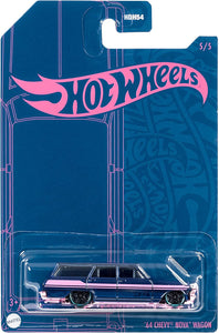 HOT WHEELS DIECAST - Blue and Pink 64 Chevy Nova Wagon