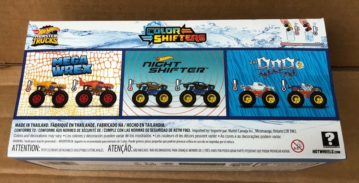 HOT WHEELS Colour Shifters Monster Trucks 3 pack